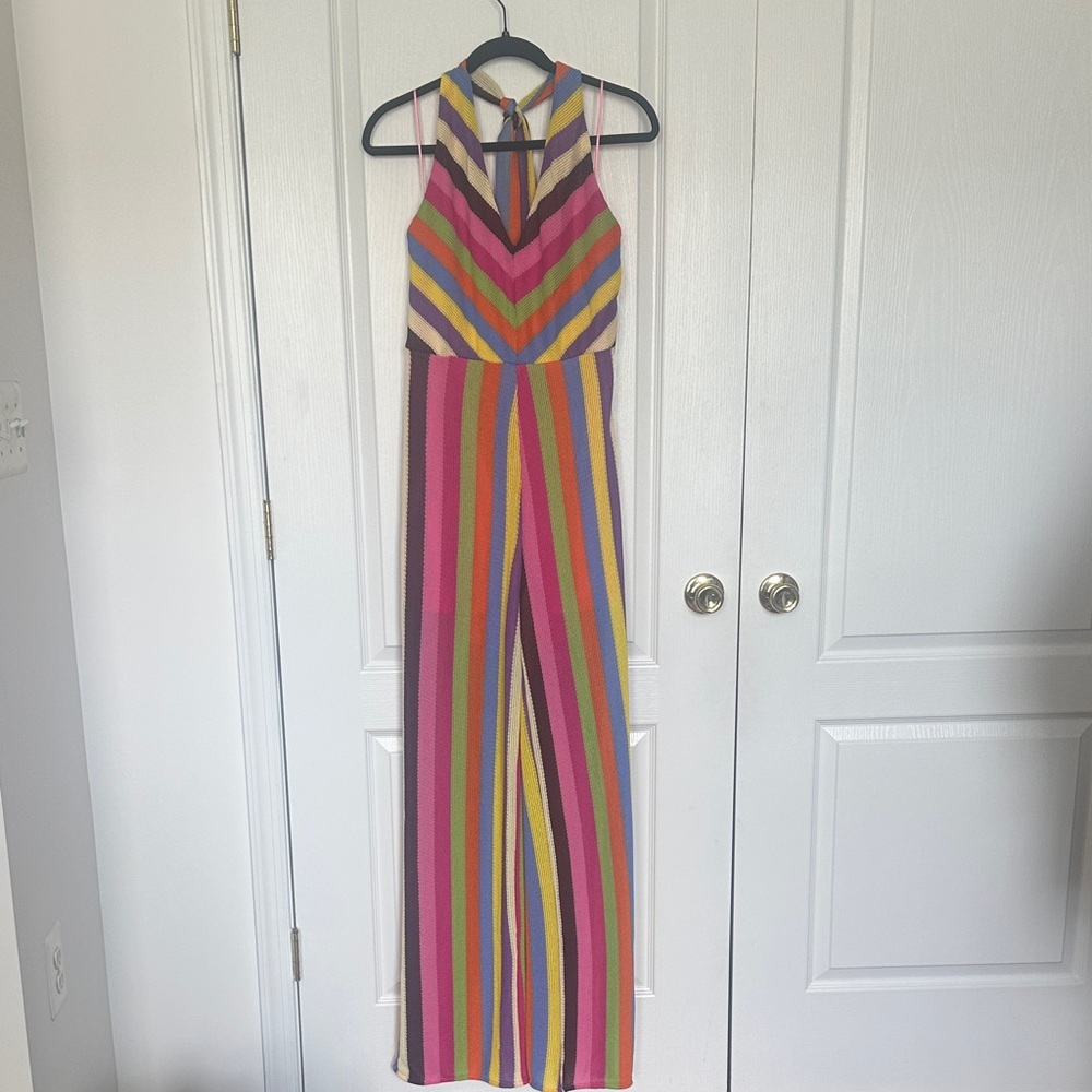 Colorful Striped Women's Jumpsuit